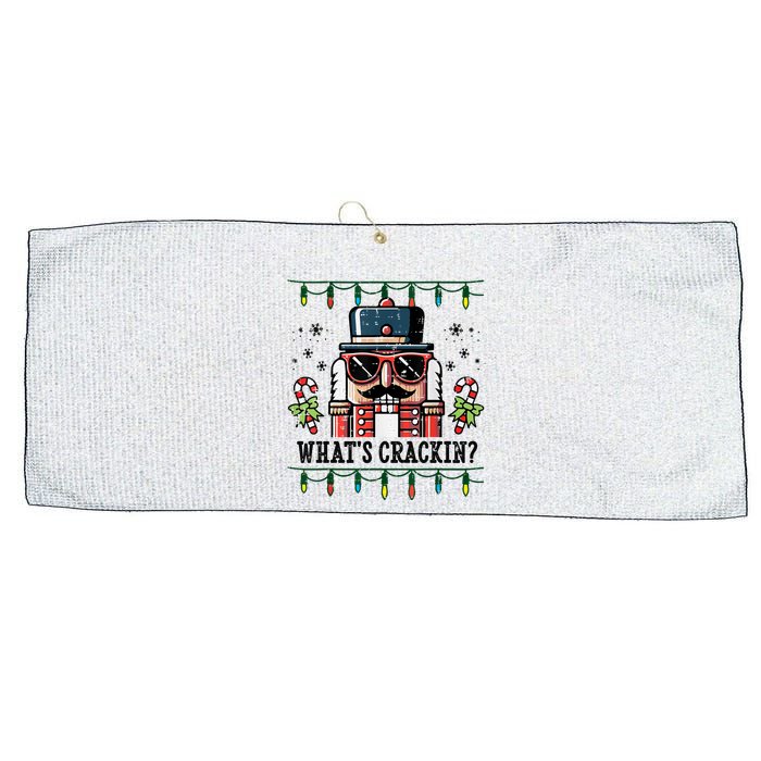 Christmas Nutcracker Whats Crackin Funny Large Microfiber Waffle Golf Towel