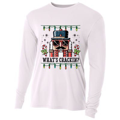 Christmas Nutcracker Whats Crackin Funny Cooling Performance Long Sleeve Crew