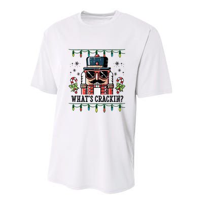 Christmas Nutcracker Whats Crackin Funny Youth Performance Sprint T-Shirt