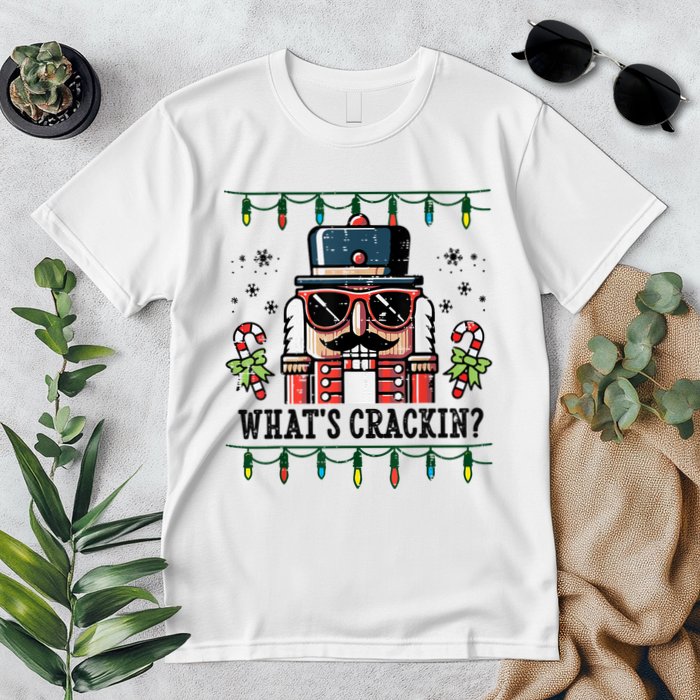 Christmas Nutcracker Whats Crackin Funny Premium T-Shirt
