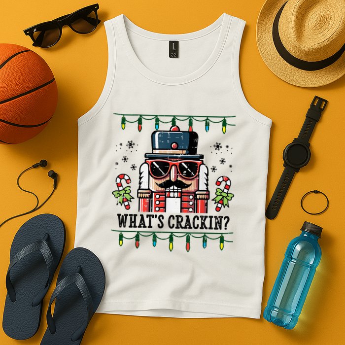 Christmas Nutcracker Whats Crackin Funny Tank Top