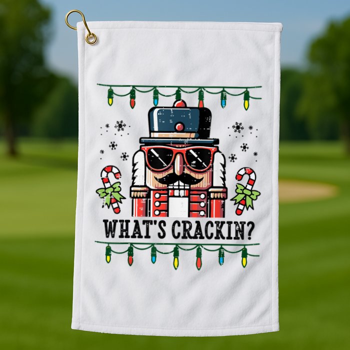Christmas Nutcracker Whats Crackin Funny Golf Towel