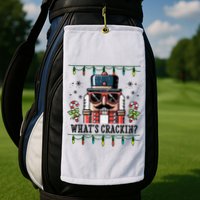 Christmas Nutcracker Whats Crackin Funny Golf Towel