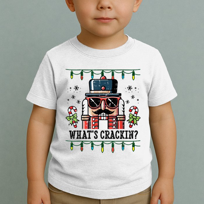 Christmas Nutcracker Whats Crackin Funny Toddler T-Shirt