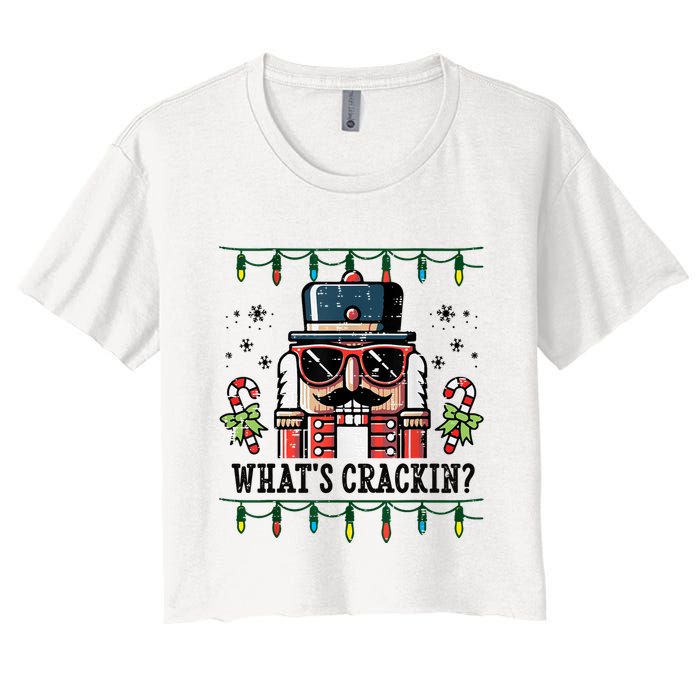 Christmas Nutcracker Whats Crackin Funny Crop Top