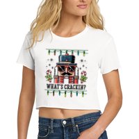 Christmas Nutcracker Whats Crackin Funny Crop Top