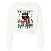 Christmas Nutcracker Whats Crackin Funny Cropped Pullover Crew