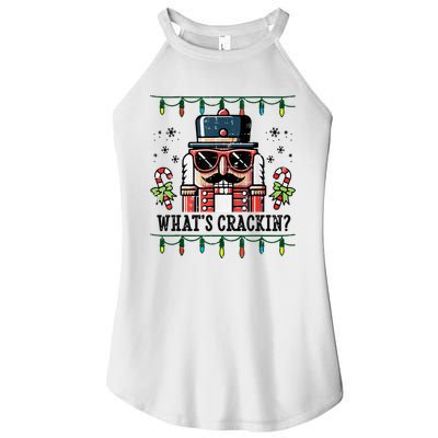 Christmas Nutcracker Whats Crackin Funny Women's Perfect Tri Rocker Tank