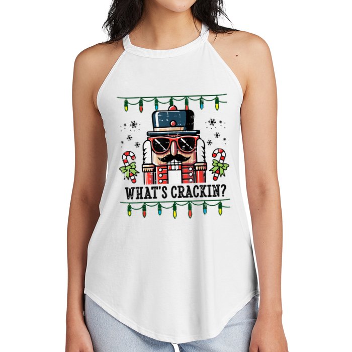 Christmas Nutcracker Whats Crackin Funny Women's Perfect Tri Rocker Tank