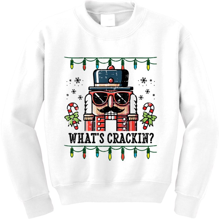 Christmas Nutcracker Whats Crackin Funny Kids Sweatshirt