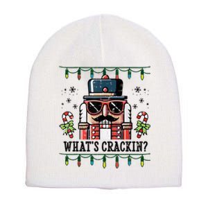 Christmas Nutcracker Whats Crackin Funny Short Acrylic Beanie