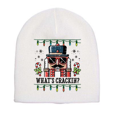 Christmas Nutcracker Whats Crackin Funny Short Acrylic Beanie