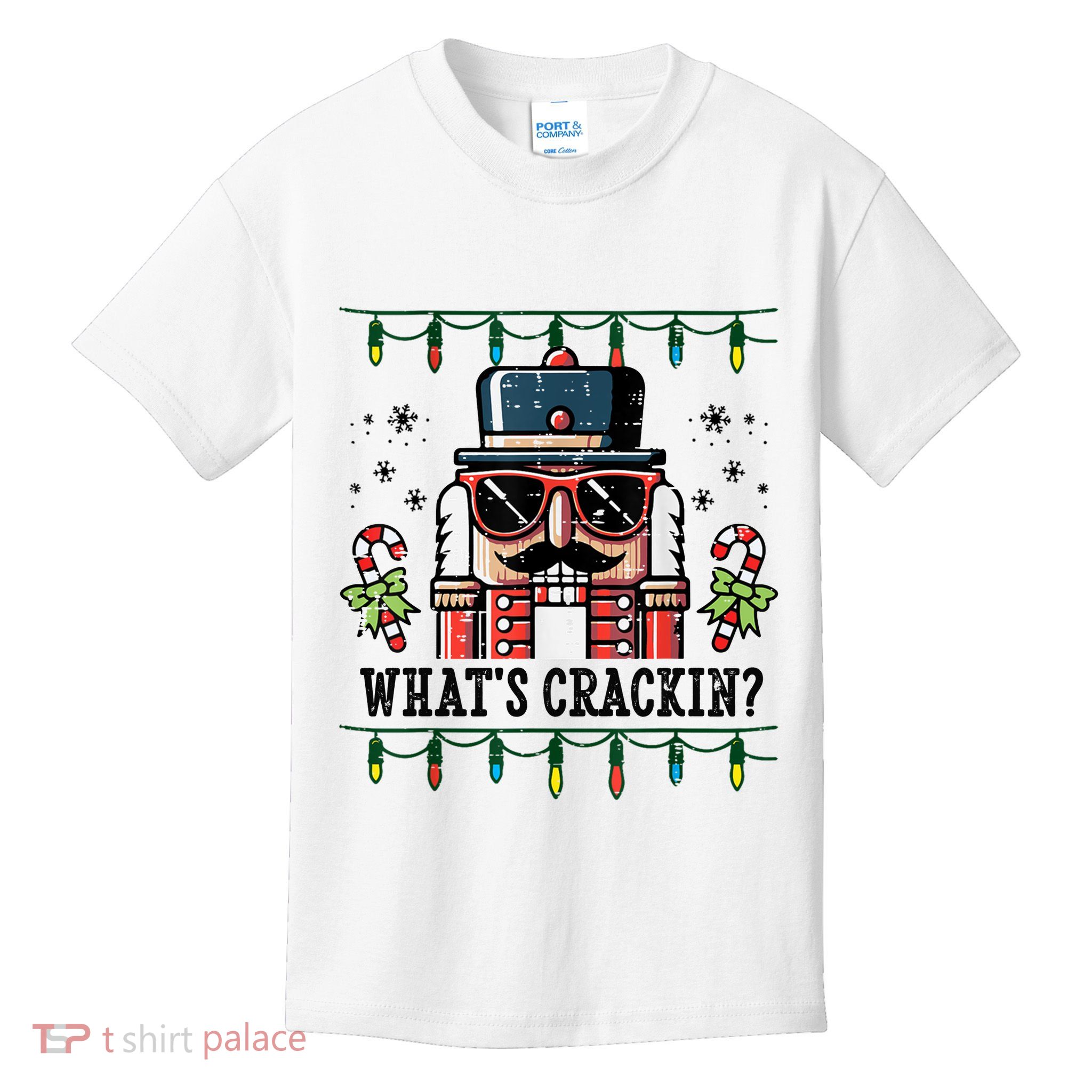 Christmas Nutcracker Whats Crackin Funny Kids T-Shirt