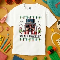 Christmas Nutcracker Whats Crackin Funny Kids T-Shirt