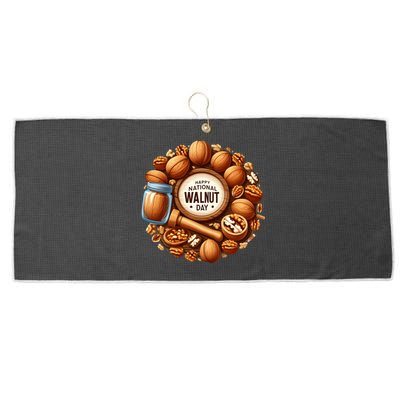 Celebrate National Walnut Day Gift Large Microfiber Waffle Golf Towel