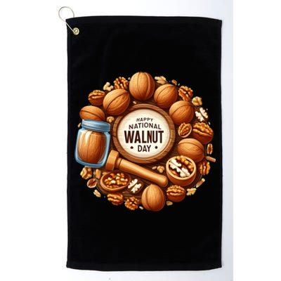 Celebrate National Walnut Day Gift Platinum Collection Golf Towel