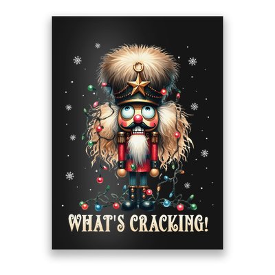 Christmas Nutcracker Whats Crackin Funny Xmas Poster