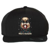 Christmas Nutcracker Whats Crackin Funny Xmas Wool Snapback Cap
