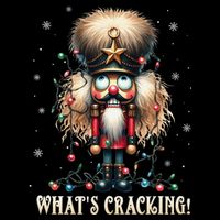 Christmas Nutcracker Whats Crackin Funny Xmas Wool Snapback Cap