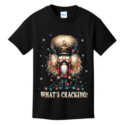 Christmas Nutcracker Whats Crackin Funny Xmas Kids T-Shirt