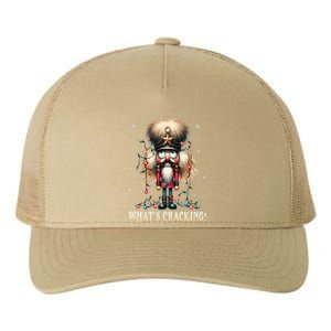 Christmas Nutcracker Whats Crackin Funny Xmas Yupoong Adult 5-Panel Trucker Hat