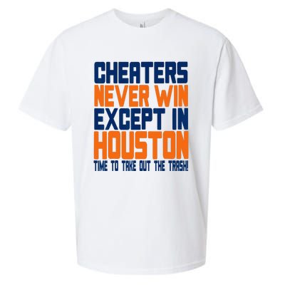 Cheaters Never Win Except In Houston Baseball Cheat Funny Sueded Cloud Jersey T-Shirt