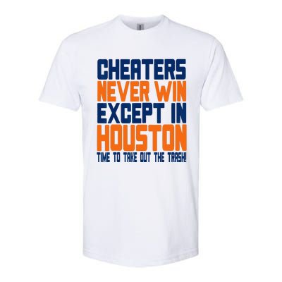 Cheaters Never Win Except In Houston Baseball Cheat Funny Softstyle CVC T-Shirt