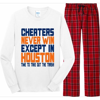 Cheaters Never Win Except In Houston Baseball Cheat Funny Long Sleeve Pajama Set