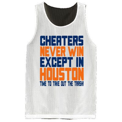 Cheaters Never Win Except In Houston Baseball Cheat Funny Mesh Reversible Basketball Jersey Tank