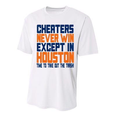 Cheaters Never Win Except In Houston Baseball Cheat Funny Performance Sprint T-Shirt