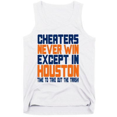 Cheaters Never Win Except In Houston Baseball Cheat Funny Tank Top