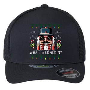 Christmas Nutcracker Whats Crackin Funny Xmas Flexfit Unipanel Trucker Cap