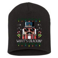 Christmas Nutcracker Whats Crackin Funny Xmas Short Acrylic Beanie