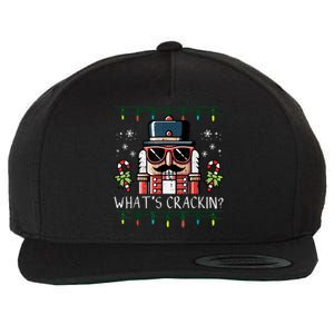 Christmas Nutcracker Whats Crackin Funny Xmas Wool Snapback Cap