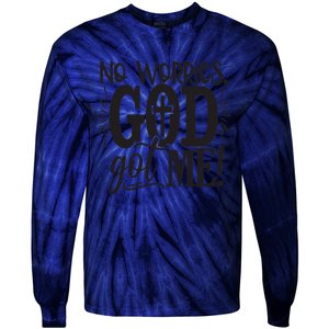 Christian No Worries, God Got Me African American Tie-Dye Long Sleeve Shirt