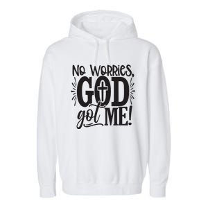 Christian No Worries, God Got Me African American Garment-Dyed Fleece Hoodie