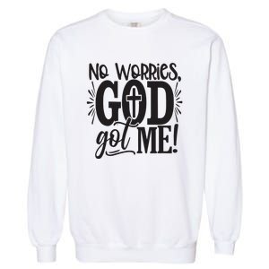 Christian No Worries, God Got Me African American Garment-Dyed Sweatshirt