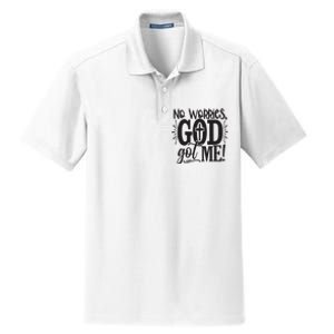 Christian No Worries, God Got Me African American Dry Zone Grid Polo