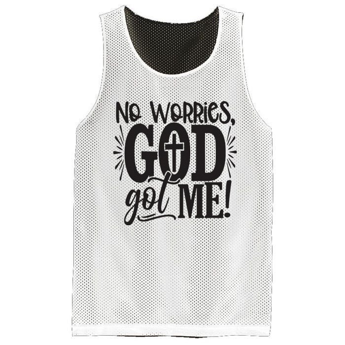 Christian No Worries, God Got Me African American Mesh Reversible Basketball Jersey Tank