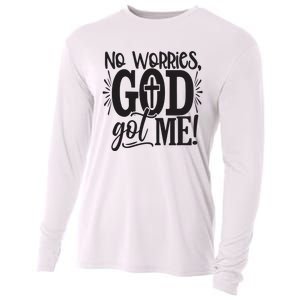 Christian No Worries, God Got Me African American Cooling Performance Long Sleeve Crew