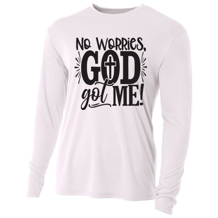 Christian No Worries, God Got Me African American Cooling Performance Long Sleeve Crew