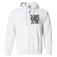 Christian No Worries, God Got Me African American Full Zip Hoodie