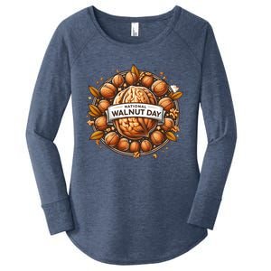 Celebrate National Walnut Day Gift Women's Perfect Tri Tunic Long Sleeve Shirt