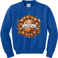 Celebrate National Walnut Day Gift Kids Sweatshirt