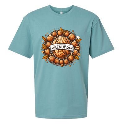 Celebrate National Walnut Day Gift Sueded Cloud Jersey T-Shirt