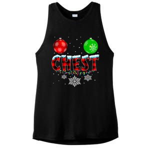 Chest Nuts Xmas Matching Couples Chestnuts Christmas Chest Funny Gift Ladies PosiCharge Tri-Blend Wicking Tank