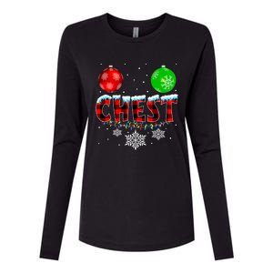 Chest Nuts Xmas Matching Couples Chestnuts Christmas Chest Funny Gift Womens Cotton Relaxed Long Sleeve T-Shirt