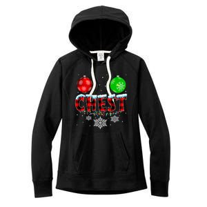 Chest Nuts Xmas Matching Couples Chestnuts Christmas Chest Funny Gift Women's Fleece Hoodie