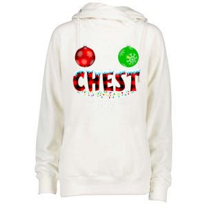 Chest Nuts Xmas Matching Couples Chestnuts Christmas Chest Funny Gift Womens Funnel Neck Pullover Hood