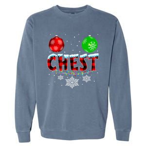 Chest Nuts Xmas Matching Couples Chestnuts Christmas Chest Funny Gift Garment-Dyed Sweatshirt